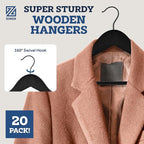 ZOBER Black Wooden Hangers - Image 2
