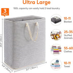 Lifewit 3 Pack Laundry Hamper Large Collapsible Laundry Baskets, Freestanding - Image 4