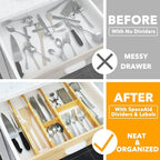 SpaceAid Bamboo Drawer Dividers - Image 2