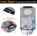 Breathable Mesh Laundry Hamper, Bringing Hooks Foldable Hanging Shower Caddy - Image 4