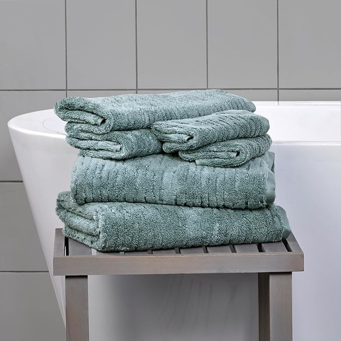 SKL Home CloudSoft 100% Cotton Luxury 6-Piece Towel Set, 600 GSM, Ultra Plush & - Image 5