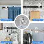 ANDGOO 10 Pack No Drill Curtain Rod Brackets, Renter Friendly Self Adhesive - Image 6