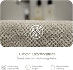 Luxury Silver-Infused Beige Guest Hand Towels 2-Pack Set, 23.6"x17.7" - Image 3