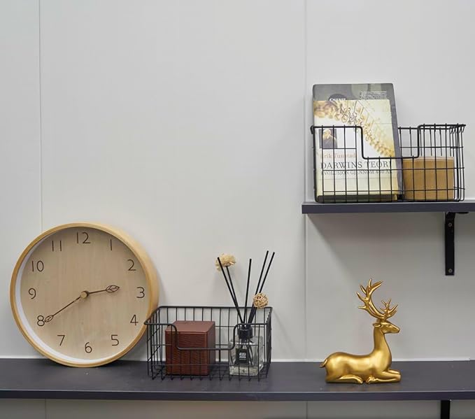 Wire Storage Basket 2 Packs, Wall Mounted Kitchen Bathroom, Hanging Cabinet - Image 7