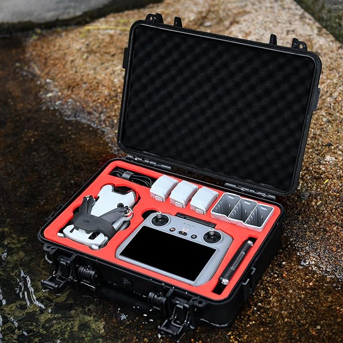 Hard Case for DJI Mini 4 Pro: IP67 Waterproof Carrying Cases for Mini 4/3 Pro/3 - Image 3