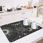 Dish Drying Mat for Multiple Usage. Super Absorbent, Easy clean, Quick dry by Mokiwala