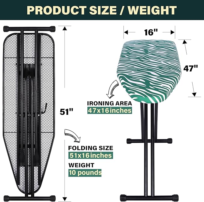 caius Ironing Board Full Size, Iron Board - Image 2