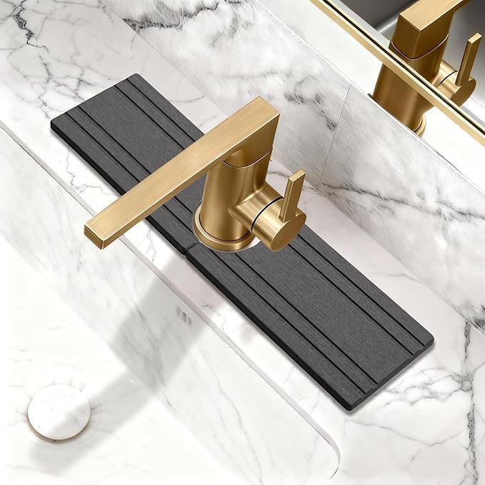 Stone Faucet Mat for Kitchen Sink Splash Guard 15.7" x 3.9" by Unknown
