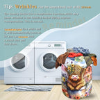 Highland Cow Laundry Basket Floral Farm Foldable Funny Laundry Hamper Oxford - Image 6