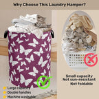 Purple Butterfly Silhouette Laundry Basket - Image 3