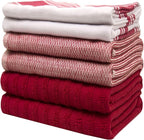 Premium Kitchen Towels | Large Cotton Dish Towels | Flat & Terry Highly - Image 6