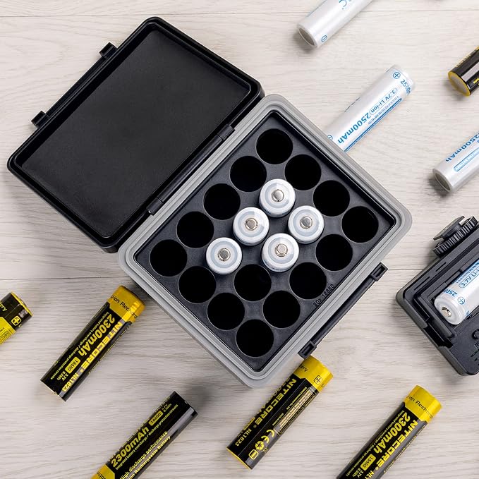JJC 20 Slots 18650 Battery Case, High Capacity Water-Resistant Anti-Shock - Image 6