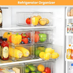 4 Pack Stackable Storage Drawers, Plastic Organizers Bins, Drawers Storage - Image 4