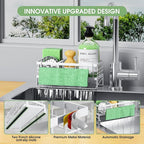 Self-Draining Kitchen Sink Caddy, Rustproof Non-Slip Sponge Holder - Image 4