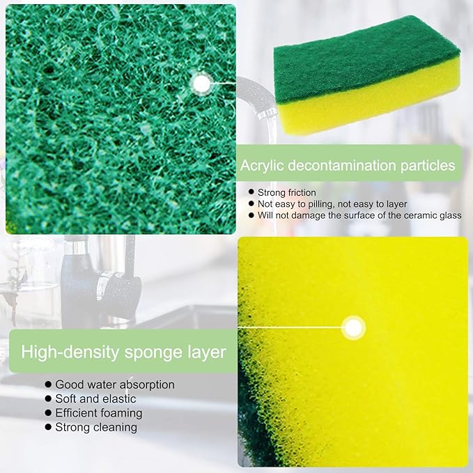 30 Pack Sponge Individually Wrapped, Non Scratch Scrouing Sponges - Image 3