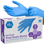 MED PRIDE Nitrile/Vinyl Blend Exam Gloves, Powder-Free, Latex-Free, Disposable by MEDPRIDE