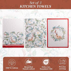Maison d' Hermine Kitchen Towels Set of 3 100% Cotton 20" x 27.5" Reusable - Image 2
