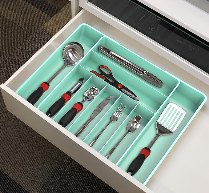 Simple Houseware Expandable Kitchen Drawer Flatware Organizer - Image 8