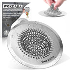 Revolutionary Kitchen Sink Drain Strainer/Patented Reversible Chain Mesh by Wokdada