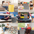 Waterproof Laundry Hamper Collapsible Laundry Basket Leather Handle Laundry Bag - Image 7