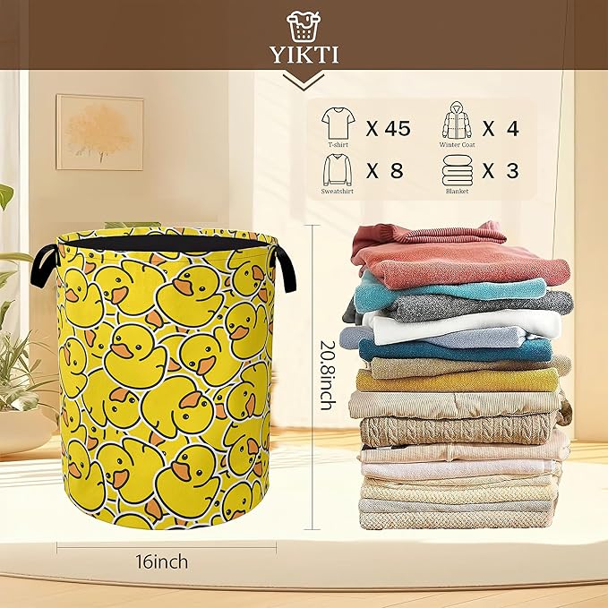 Collapsible Laundry Basket, Cute Cartoon Animal Hampers - Image 2