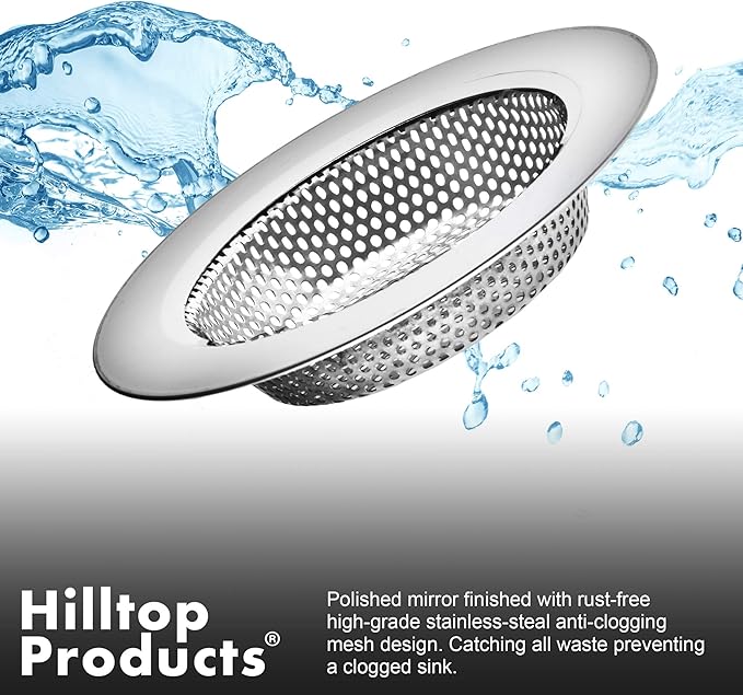 2 Pack - 4.5" Top / 3" Basket - Kitchen Sink Drain Strainer Large Basket Food - Image 4
