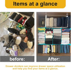 100 PCS Premium DIY Drawer Dividers, Adjustable Drawer Dividers - Image 5