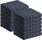 Homaxy 100% Cotton Terry Kitchen Towels, Checkered Designed, Soft and Super by Homaxy