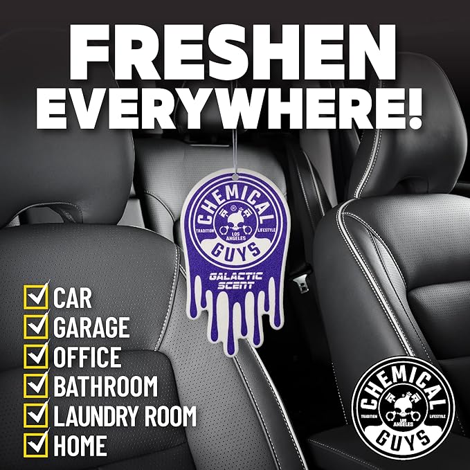 Chemical Guys Hanging Air Freshener, Galactic Scent 12 Pack, Dorm Room & More - Image 5