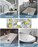 Patterned Sink Faucet Mat Kitchen Splash Guard Super Absorbent Drying Mat - Image 6