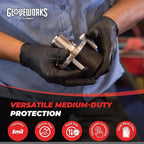 GLOVEWORKS Black Nitrile Gloves 5 Mil Disposable, Latex Free, Textured Grip - Image 2