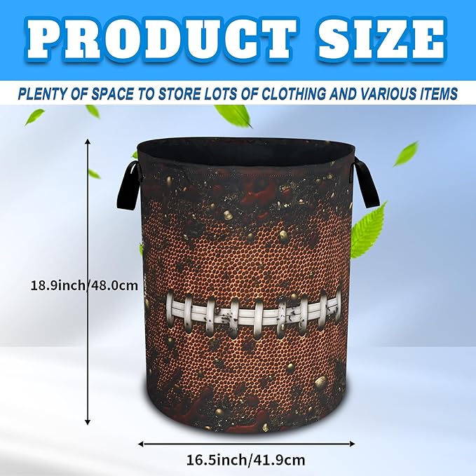 Football Laundry Basket Oxford Cloth Ball Texture Pattern Laundry Hamper - Image 2