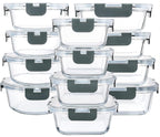 M MCIRCO 24-Piece Glass Food Storage Containers by MMCIRCO