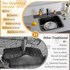 Diatomite Sink Mat around Faucet, Instant Dry Stone Sink Tray Cleaning Tools - Image 7