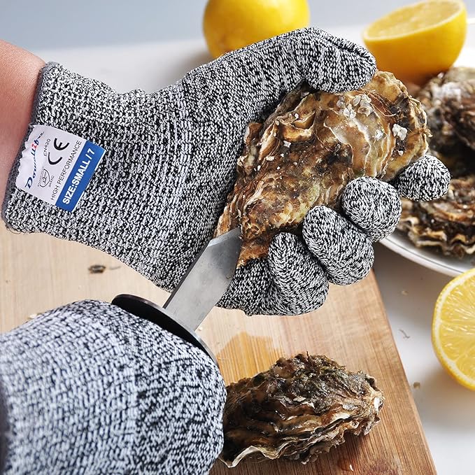 Dowellife 3 Pairs Cut Resistant Gloves Food Grade Level 5 Protection, Safety - Image 4