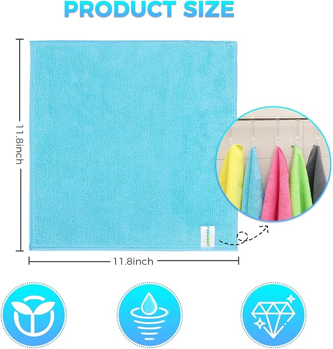 15pcs Microfiber Cleaning Cloth Lint Free, Streak Free, Non-Abrasive, Reusable - Image 3