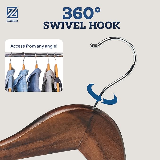 ZOBER Wooden Hangers - Image 5