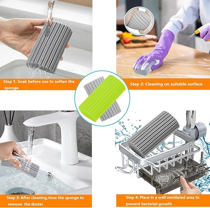 6-Pack Damp Clean Duster Sponge, Duster Cleaning Sponge - Image 6