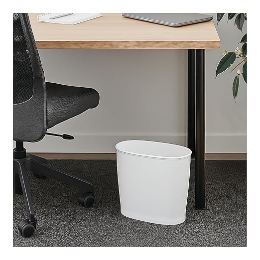 iDesign Slim Plastic Bathroom Trash Can, Small Garbage Bin - Image 5