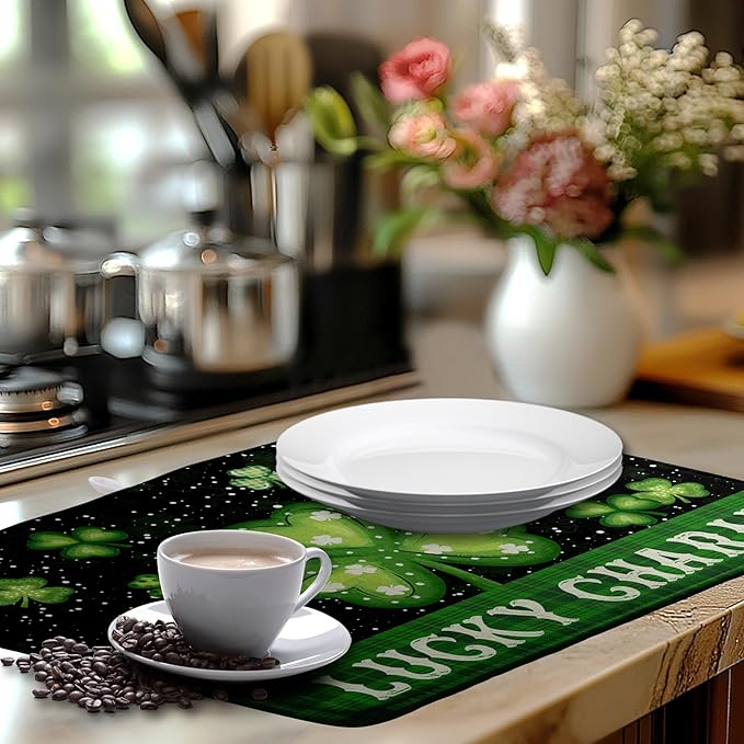 St Patricks Day Spring Dish Drying Mats St Patrick's Day Lucky Dish Mat - Image 6
