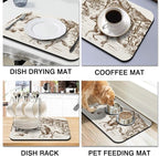 Dish Drying Mat for Kitchen Counter 2 Pack - Image 6