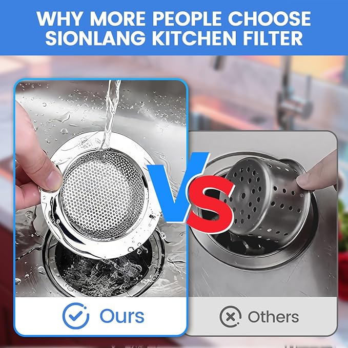 Sink Drain Strainer, Stainless Steel Kitchen Sink Drain Strainer, Dishwasher - Image 6