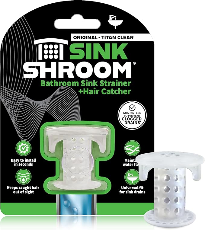 SinkShroom SSCLE988 The Revolutionary Sink Drain Protector Hair by TubShroom
