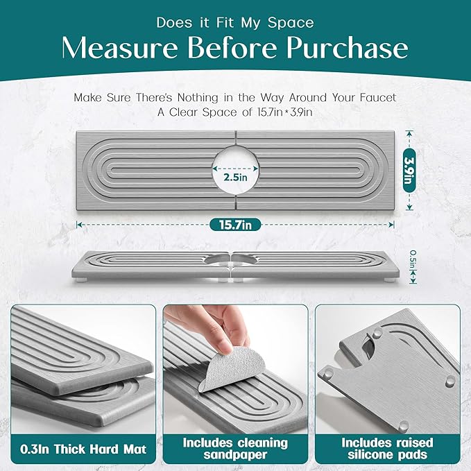 Kitchen Sink Faucet Mat - Image 5