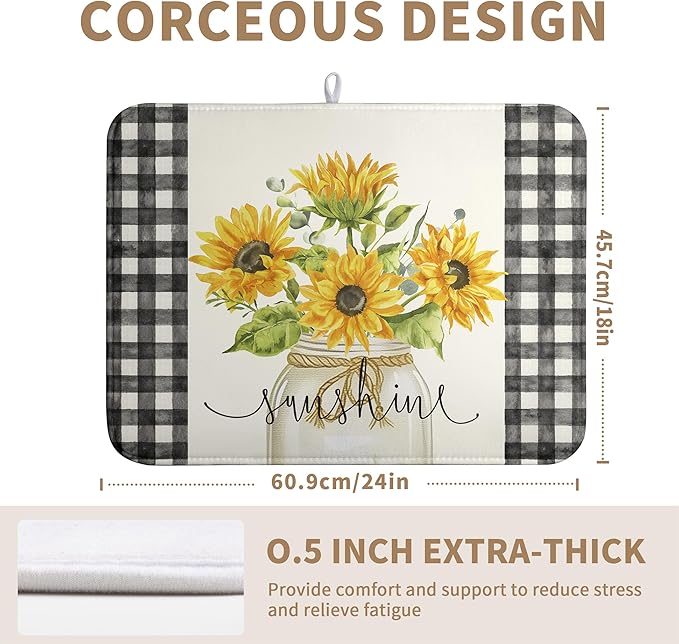 Summer Sunflower Dish Drying Mats - Image 4