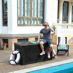 YITAHOME 150 Gallon Large Deck Box with Side Handles, Outdoor Double-Wall Storage for Patio Furniture Cushions, Garden Pool Accessories, Waterproof & Lockable - Image 8