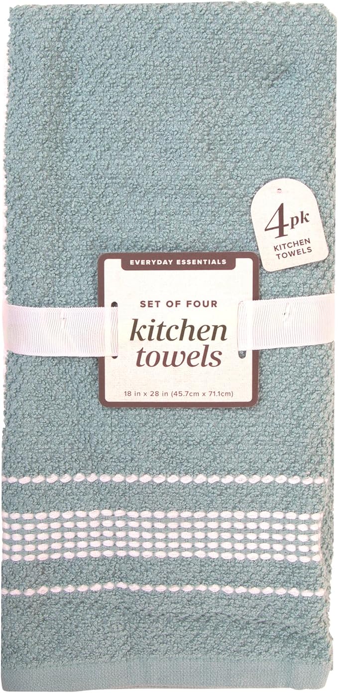 MosJos Kitchen Towels, Cotton Soft Large 18 x 28 Dobby Weave Super Absorbent - Image 9