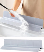 Kitchen Sink Splash Guard 23" Self-Draining Silicone Water Guard by Akrelyan