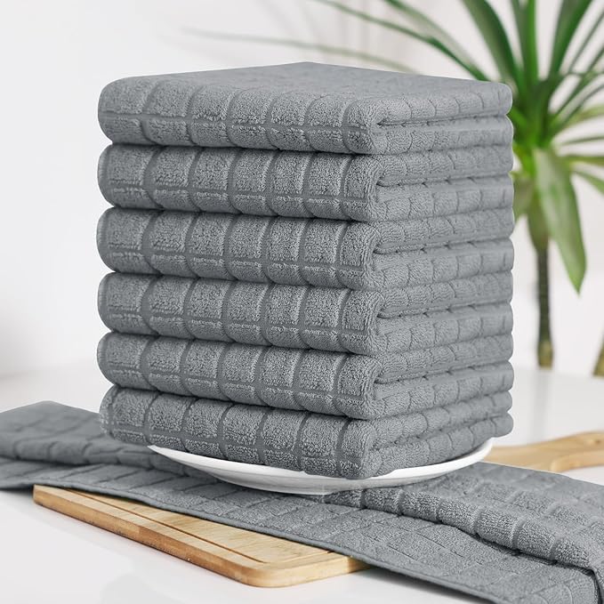 Homaxy Premium Cotton Kitchen Towels 16"x 28", Large Natural Ring Spun 390 GSM - Image 7