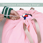 Cotton Canvas Laundry Bag with Handles & Drawstring Straps, Heavy Duty Extra - Image 3
